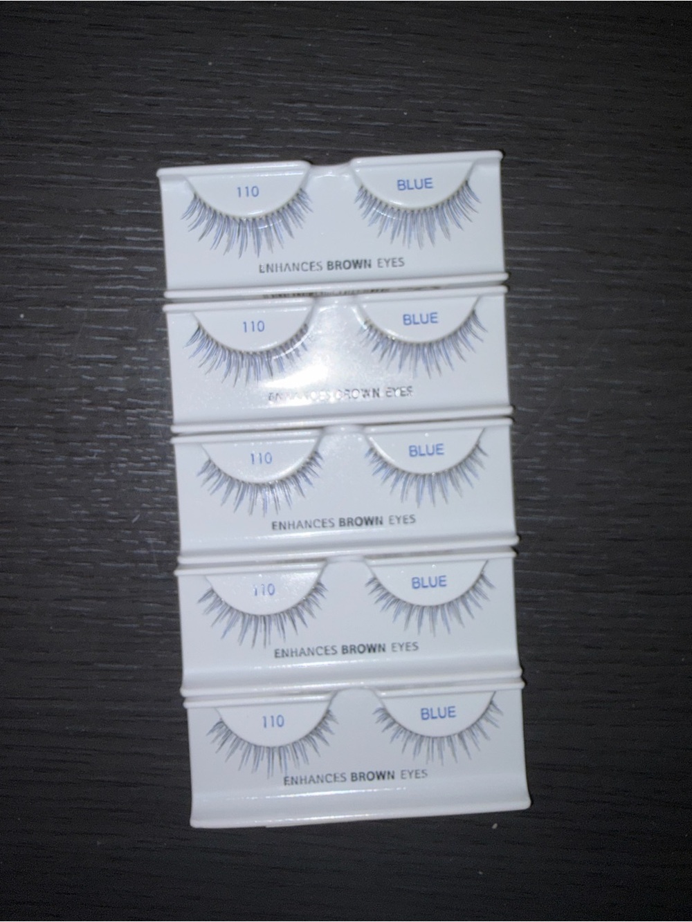 Ardell Color Impact Lash Eyelashes 110 Blue Out Of Package New Lot Of 5